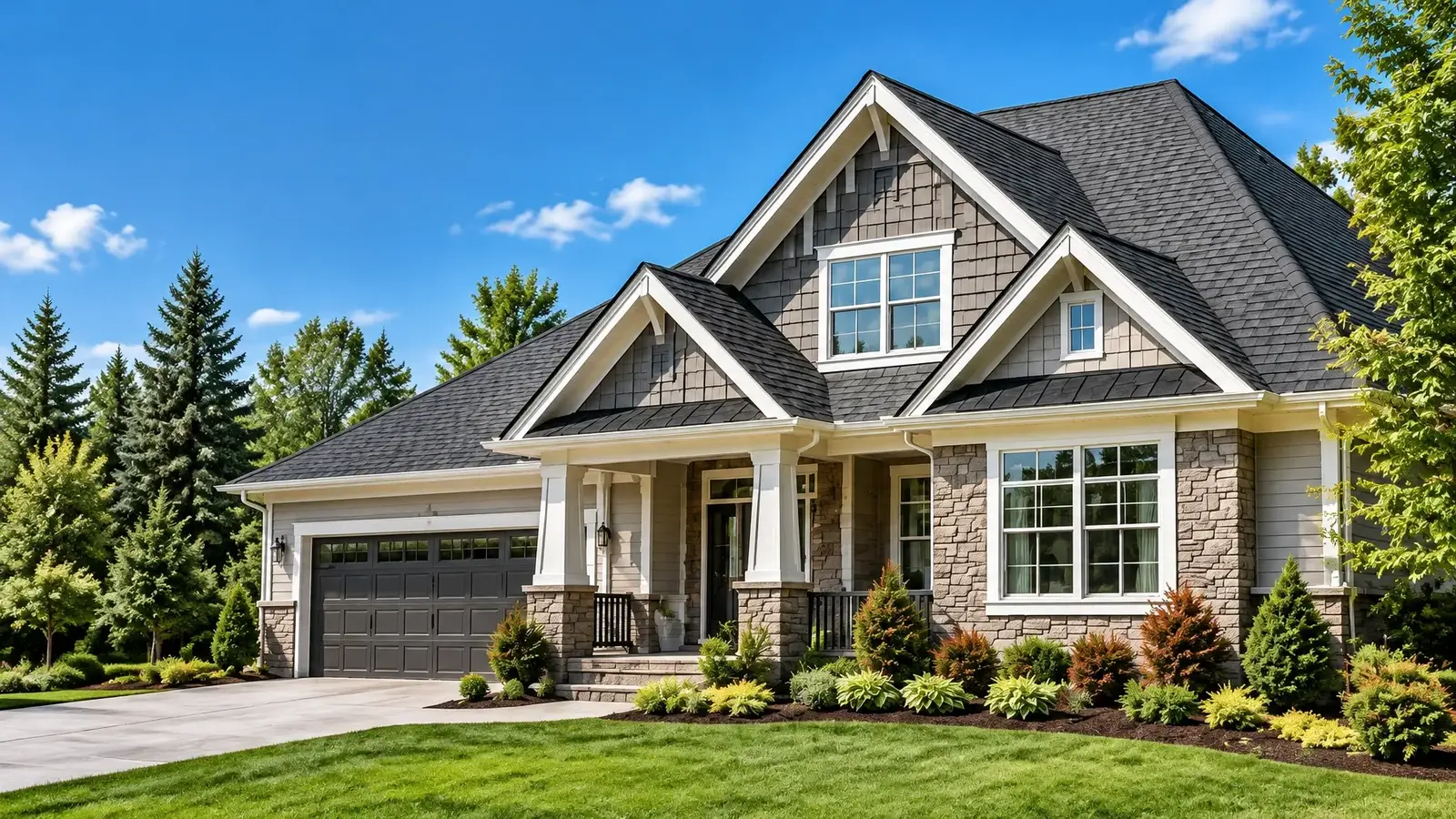 Beautiful home with a new charcoal shingle roof